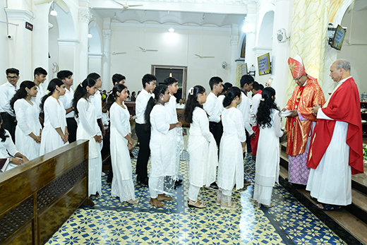 Fifty Children Receive Sacrament of Confirmation at Milagres Church